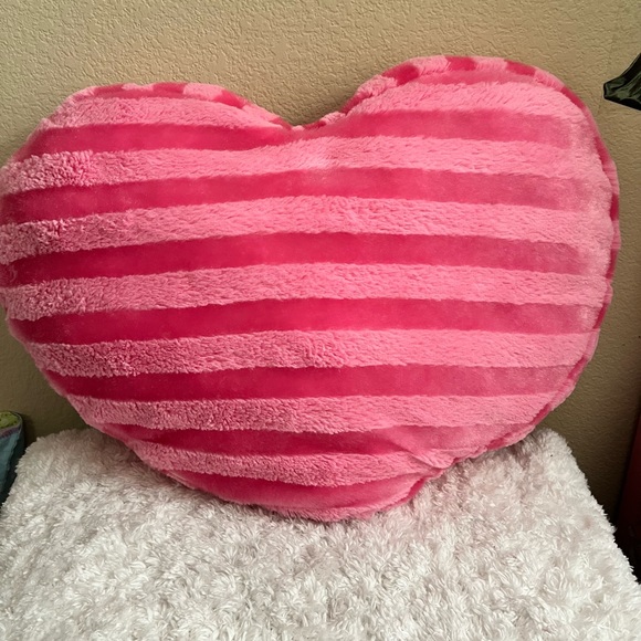 Heart Shaped Valentines Pink Pillow - Picture 2 of 3